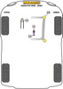 Przednie dolna tuleja mocowania silnika Powerflex Road Series Volvo C70 (1996 - 2005) PFF88-711
