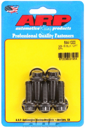 ARP "3/8""-16 x 1.000 12pt 7/16 wrenching black oxide bolts"5pcs