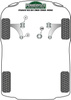 Front Strut Top Mount Powerflex Polyurethane Bush Heritage Collection Volkswagen Passat Models Passat B3/B4 (1988 - 1996) Passat B3/B4 2WD (1988 - 1996) PFF85-239H