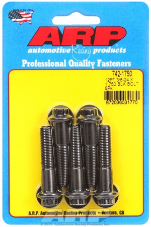 ARP "3/8""-24 x 1.750 12pt black oxide bolts" (5pcs)
