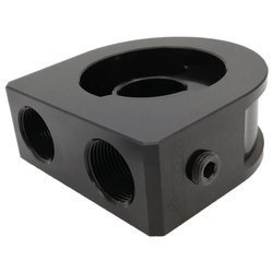 Oil filter base without thermostat with two sensor positions