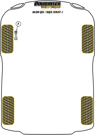 Przednia tuleja łącznika drążka stabilizatora 10mm Powerflex Black Series Audi Q5 / SQ5 & Q5 / SQ5 (2017 - ON) PFF3-913-10BLK