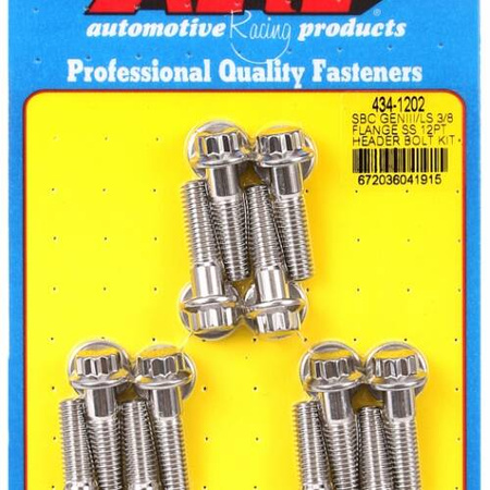 Kopfbolzensätze ARP 434-1202 SBC GENIII/LS 3/8 FLANGE SS 12PT HEADER BOLT KIT Chevrolet LS Gen III IV