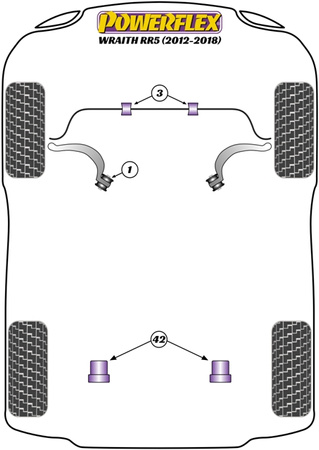 Jack Pad adapteris Powerflex poliuretano įvorė Road Series Rolls-Royce Wraith RR5 (2012 - 2018 ) PF5-4660