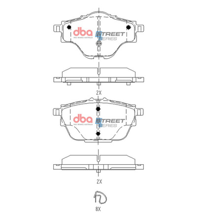 DBA Brake Pads Street Series Bremsbeläge hinten – DB15165SS