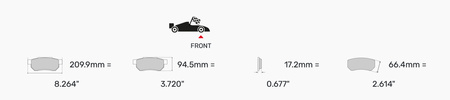 Ferodo Racing DS2500 első fékbetét FCP4064H AUDI Q7 Q7 4L PORSCHE Cayenne CAYENNE 92A 955 Cayenne 9YA 9YB MACAN 95B Panamera Panamera TOUAREG 7P5 7P5 7P6 VAN 7P5 