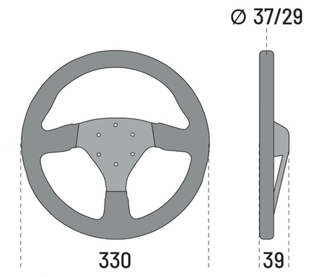 Sparco R383 Champion leather steering wheel
