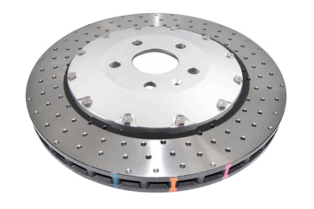 DBA disc brake 5000 series - Cross Drilled/Dimpled front - DBA53912SLVXD AUDI TTRS quattro 8S