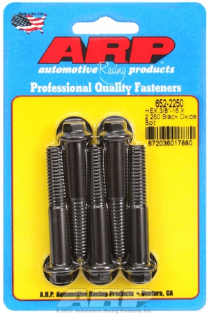 Śruby ARP "3/8""-16 X 2.250 hex black oxide bolts" (5pcs)