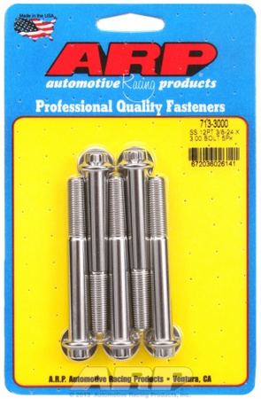 ARP "3/8""-24 x 3.000 12pt SS bolts" (5pcs)