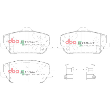 Klocki hamulcowe przednie DBA Brake Pads Street Performance - DB15012SP HYUNDAI i-30 N PD
