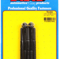 Śruby ARP "1/4""-28 x 3.000 hex black oxide bolts" (5pcs)