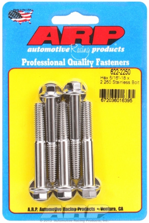 ARP "5/16""-18 x 2.250 hex SS bolts"