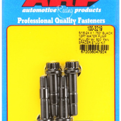 ARP 5/16-24x1.750 black 12pt WP pully w/.500" fan spcr stud