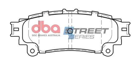 Klocki hamulcowe tylne DBA Brake Pads Street Series Ceramic - DB2245SS LEXUS GS250 GS300h GS450h IS200t IS250 IS300 IS300h RC200t F-Sport RC300h RX450h TOYOTA Fortuner AN150 Highlander Mirai Prius Plus ZVW40 Sienna