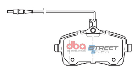 Klocki hamulcowe przednie DBA Brake Pads Street Series Ceramic - DB2025SS PEUGEOT 407