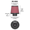 Cone filter K&N - mounting diameter 64mm, height 140mm