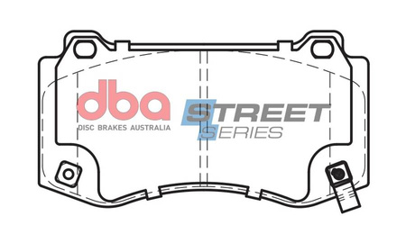 Bremsbeläge vorne DBA Brake Pads Street Series Ceramic - DB2259SS CHRYSLER USA 300C DODGE Challenger Charger Magnum JEEP Grand Cherokee