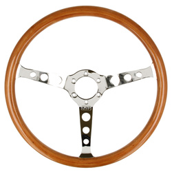 QSP QS-W380S3 wooden Steering wheel – flat, 380 mm, 3-spoke