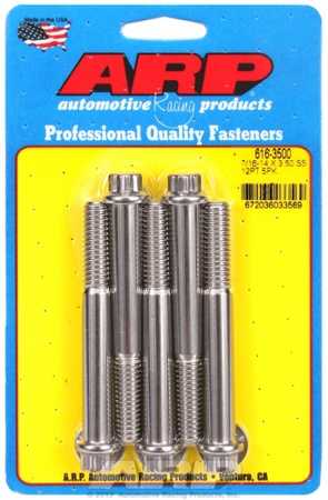 ARP "7/16""-14 X 3.500 12pt SS bolts" (5pcs)