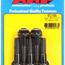 ARP M10 x 1.50 x 40 12pt black oxide bolts (5pcs)