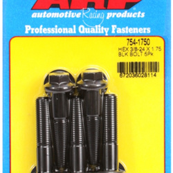 ARP "3/8""-24 x 1.750 hex 7/16 wrenching black oxide bolts" 5pcs