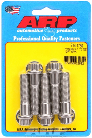 ARP "7/16""-20 x 1.750 12pt SS bolts" (5pcs)