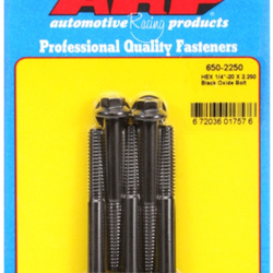 ARP "1/4""-20 X 2.250 hex black oxide bolts" (5pcs)