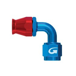 90° Goodridge teflono žarnos galas