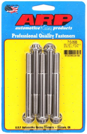 ARP "3/8""-24 x 3.500 12pt SS bolts" (5pcs)