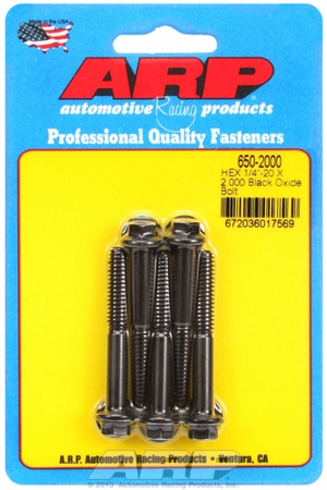 Śruby ARP "1/4""-20 X 2.000 hex black oxide bolts" (5pcs)