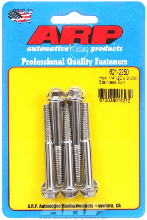 ARP "1/4""-20 x 2.250 hex SS bolts" (5pcs)