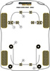 Tuleja mocowania przedniego stabilizatora 20mm Powerflex Black Series Ford Capri (1969-1986) PFF19-1403-20BLK