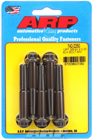 ARP "3/8""-24 x 2.250 12pt black oxide bolts" (5pcs)