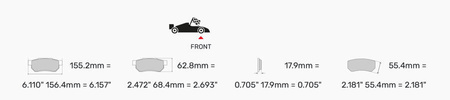 Ferodo Racing DSUNO priekinės stabdžių kaladėlės FCP4249Z RENAULT Clio IV Laguna Coupe DT0/1 III III BT0/1 Grandtour KT0/1 Latitude