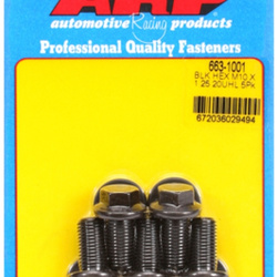ARP M10 x 1.25 x 20 hex black oxide bolts (5pcs)
