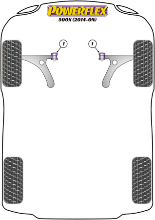 PowerAlign Laufrad-Montageanleitung Stift Powerflex Polyurethanbuchse Road Series Fiat 500X (2016 on) PF99-512-125