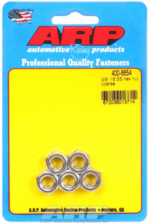 Śruby ARP "3/8""-16 SS coarse hex nut kit" (5pcs)