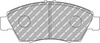 Ferodo Racing DS2500 első fékbetét FCP776H AUDI Coupe HONDA Civic Civic CRX IV V CIVIC V Coupe EJ Hatchback EG Saloon EG EH,