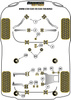 Przednia tuleja mocowania tylnego dyferencjału Powerflex Black Series BMW 5 Series & E39 (1996 - 2004)\E39 520 to 530 Touring PFR5-525BLK