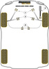 Tuleja mocowania przedniego stabilizatora 23mm Powerflex Black Series Rover 800 (1986 - 1998) PFF63-803-23BLK