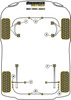 Przednia wewnętrzna tuleja stabilizatora 19mm Powerflex Black Series Rover MGF (1995 - 2002) PFF42-215BLK