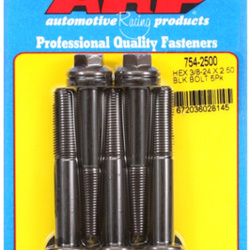 ARP "3/8""-24 x 2.500 hex 7/16 wrenching black oxide bolts" 5pcs