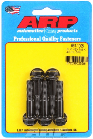 Śruby ARP  M8 x 1.25 x 40 hex black oxide bolts (5pcs)