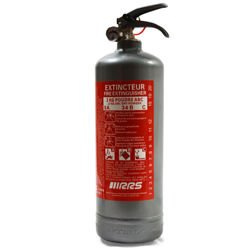 RRS hand-held fire extinguisher, steel, 2kg, silver