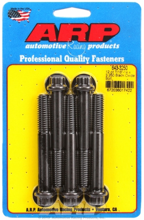ARP "7/16""-14 x 3.250 12pt black oxide bolts" (5pcs)
