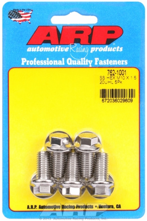 ARP M10 x 1.50 x 20 hex SS bolts (5pcs)