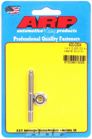 ARP "1/4"" x 2.225 SS air cleaner stud kit"