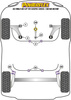 Zestaw 4 wkładek podnośnika Powerflex Road Series Audi A3 / S3 / RS3 & A3 / S3 / RS3 8V (2013 - 2020)\A3 MK3 8V up to 125PS (2013 - 2020) Rear Beam PF3-1663K
