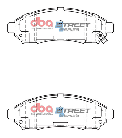 DBA Brake Pads Utcai sorozat első fékbetétek Kerámia - DB1835SS NISSAN Aust NZ Leaf NV200 Combi Navara D40 Pathfinder